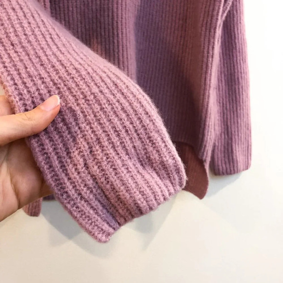 Moussy Pink V Neck Knit Designer Classic Pullover Jumper Sweater Women's OS - Picture 3 of 8